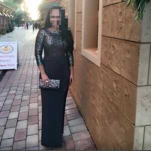 Ralph Lauren Evening Sequined Formal Dress Gown Size 2